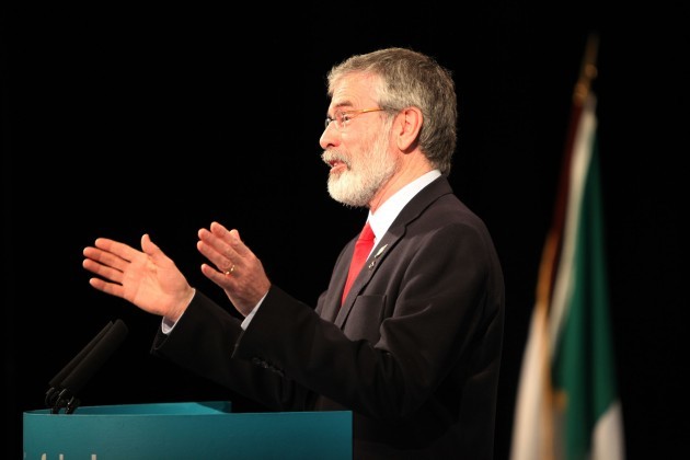 : Sinn Fein President Gerry Adams delive
