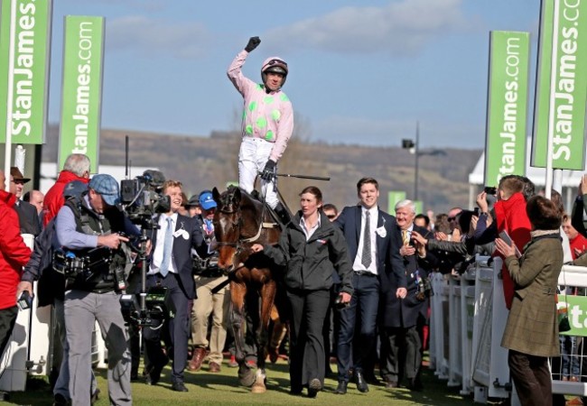 Ruby Walsh on Douvan celebrates