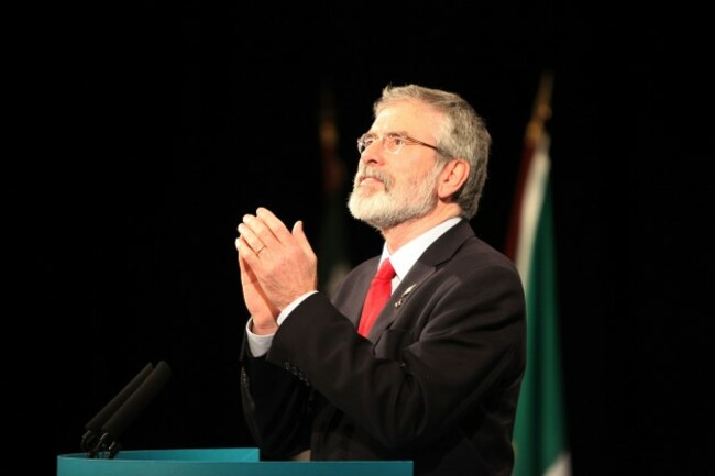 : Sinn Fein President Gerry Adams delive