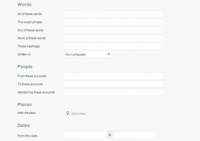 Twitter advanced search
