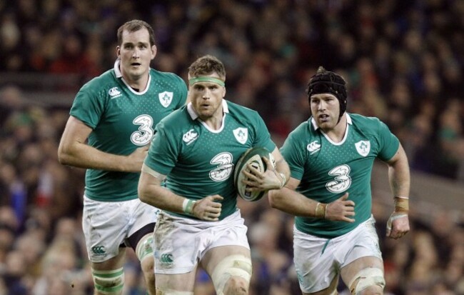 Devin Toner, Jamie Heaslip and Sean O&Otilde;Brien