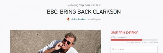 jeremy clarkson petition