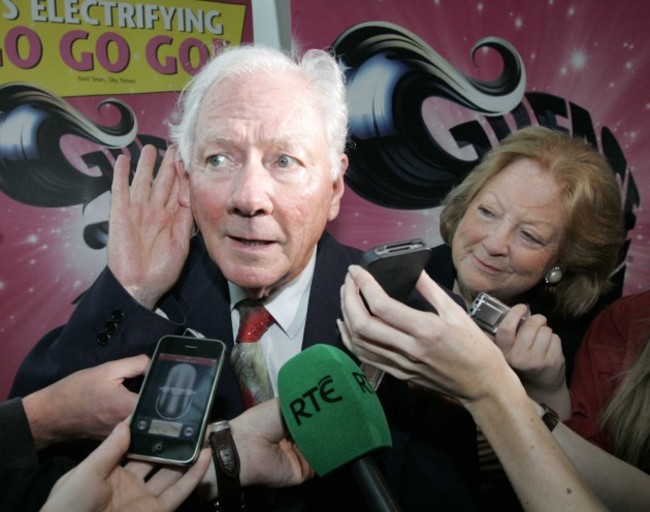 File Photo: Gay Byrne, Chairman of the Road Safety Authority, while being interviewed on RTE today in relation to the penalty points issue, referred to the Garda as sometimes behaving like a secret society.
