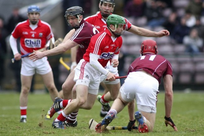 Daniel Kearney goes past Padraig Mannion and Jonathan Glynn