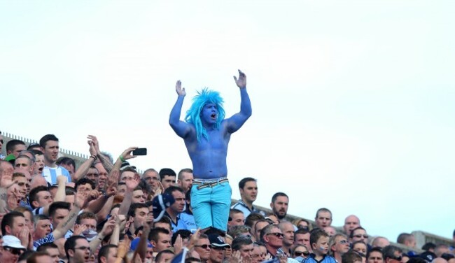 A Dublin supporter on Hill 16