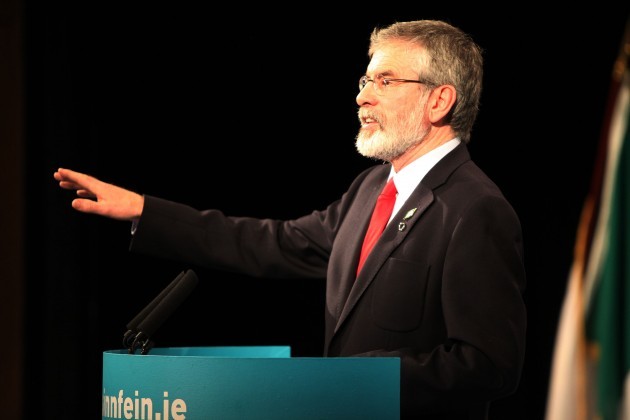 : Sinn Fein President Gerry Adams delive