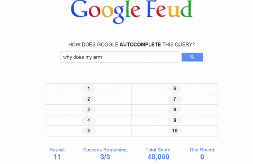 Someone turned Google's autocomplete feature into an addictive game