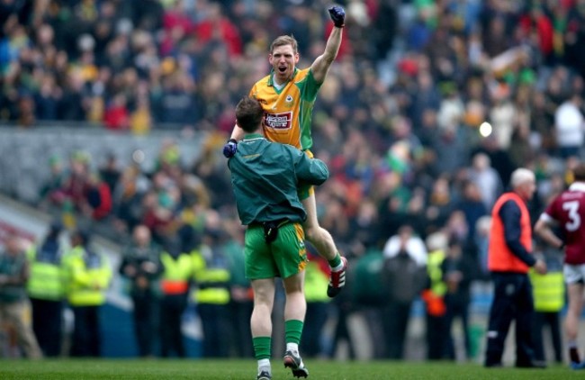 Ciaran McGrath celebrates after the game