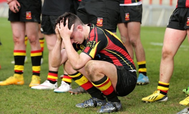 Peadar Collins dejected after the game