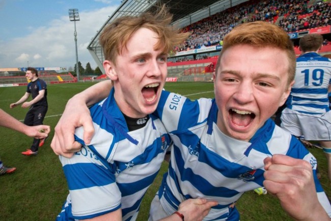 Josh Pickering and Jamie Stone celebrate at the final whistle