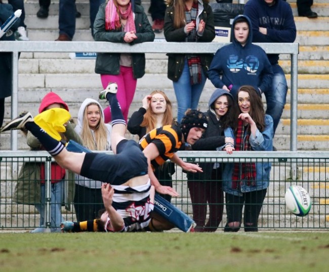 Connor Guiney scores a try