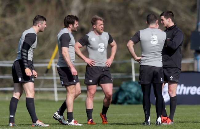 Robbie Henshaw, Jared Payne, Luke Fitzgerald, Rob Kearney and Jonathon Sexton