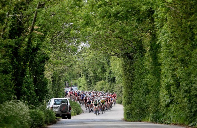 General view of the riders on their way to Skerries