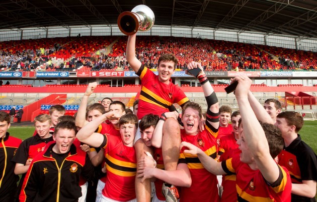 Eoin Monahan lifts the trophy