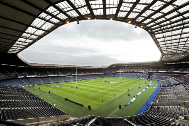 A general view of Murrayfield before the game