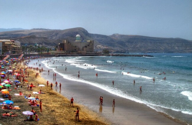 Verano en La Playa de Las Canteras Las Palmas de Gran Canaria (Agosto de 2013)