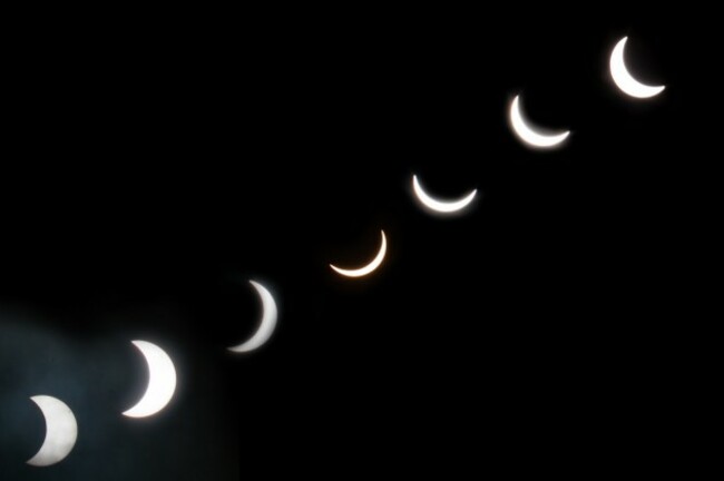 Solar Eclipse over Cork City this morning. Picture: Rory Coomey