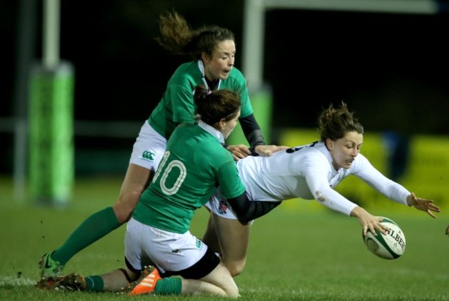 Larissa Muldoon and Nora Stapleton tackle Lauren Cattell