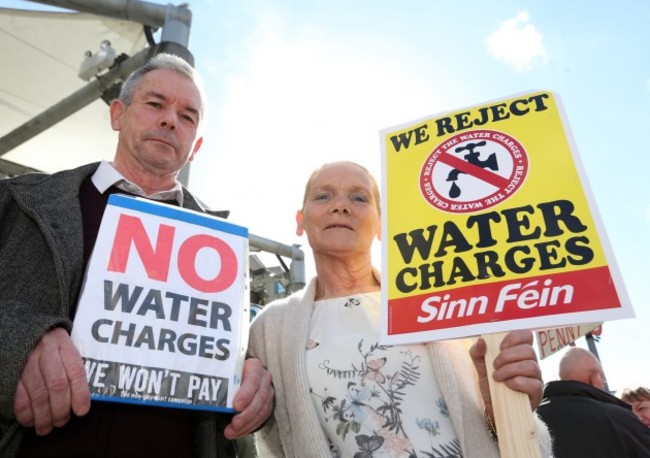 Water Protest. Pictured (LtoR) Michael