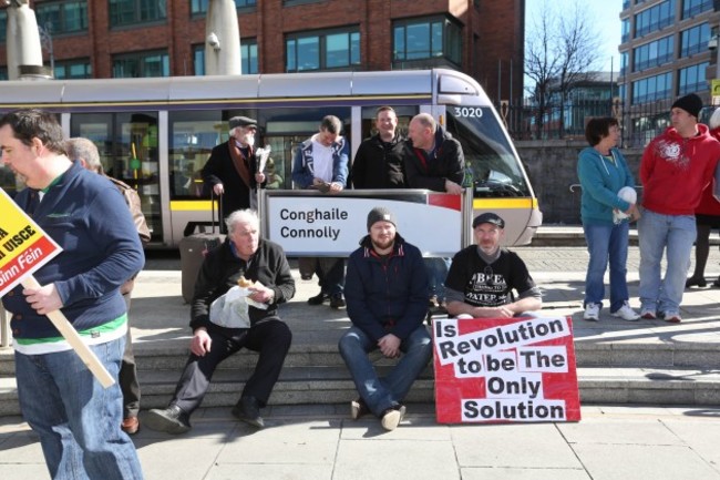 Water Protest. Pictured people gather