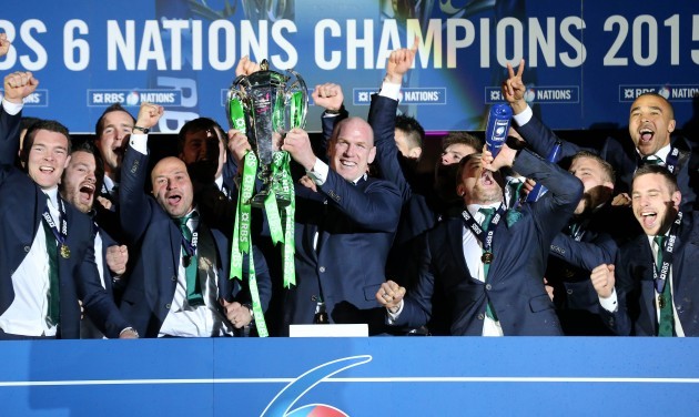 Paul O'Connell with the RBS 6 Nations trophy
