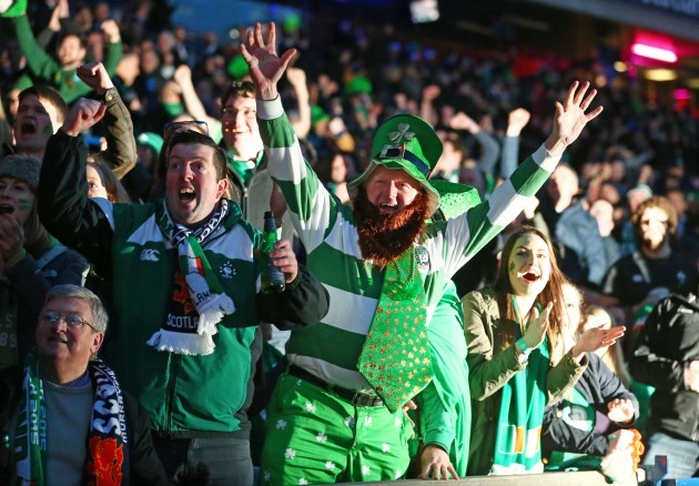 Ireland supporters celebrate