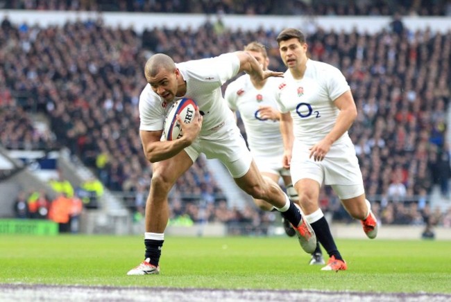 Jonathan Joseph scores a try