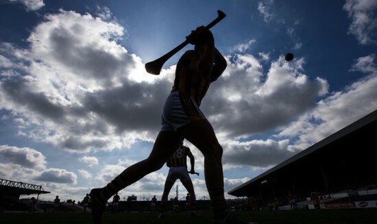 Jackie Tyrrell warming up before the game