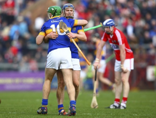 Jason Forde and Noel McGrath celebrate