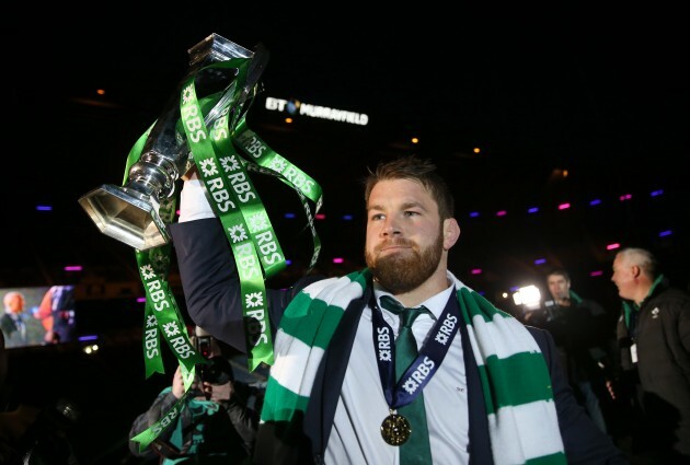 Sean O'Brien celebrates with the trophy