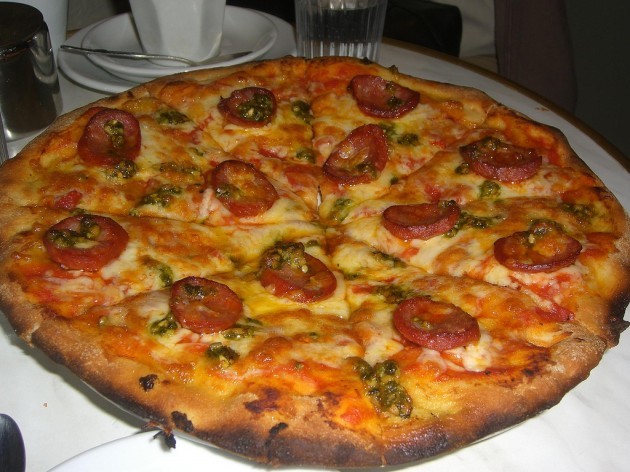 Chorizo Pizza - Abbotsford Slow Food Convent Cafe