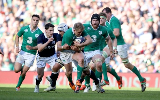 Luke Fitzgerald tackled