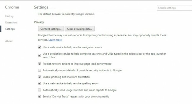 Chrome Do Not Track