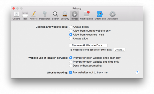 Safari Privacy