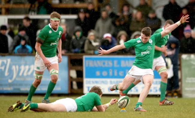 Ciaran Flawley kicks a penalty