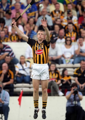 Henry Shefflin during the warm up