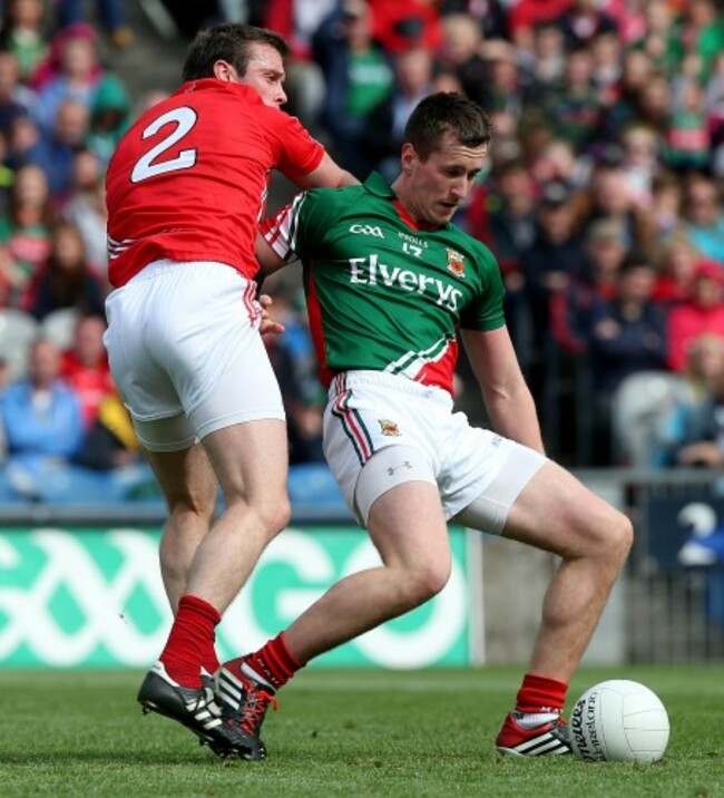 James Loughrey with Cillian O'Connor