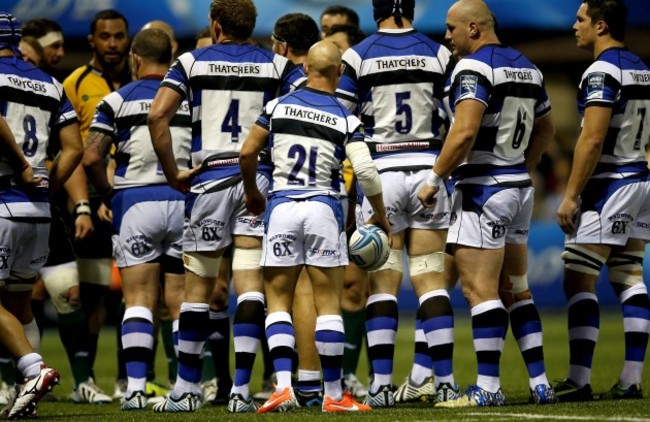 Bath forwards and Peter Stringer