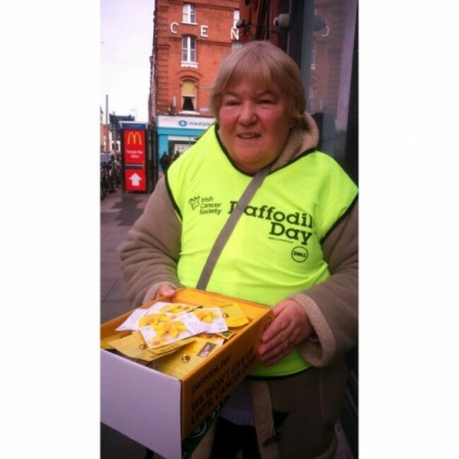 This is Olive Wilkinson's 25th #DaffodilDay.What an amazing achievement!Thanks so much to Olive and all our volunteers selling daffs today