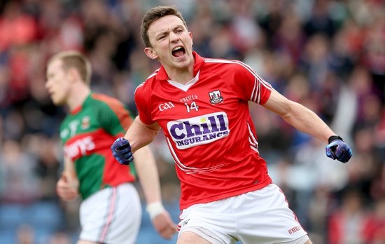 Mark Collins celebrates scoring his side's first goal