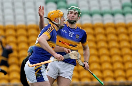 Noel McGrath congratulates goalscorer Seamus Callanan