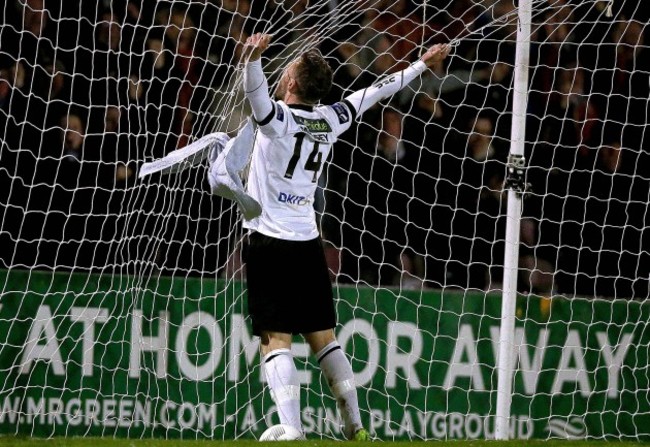 Dane Massey celebrates his side's first goal