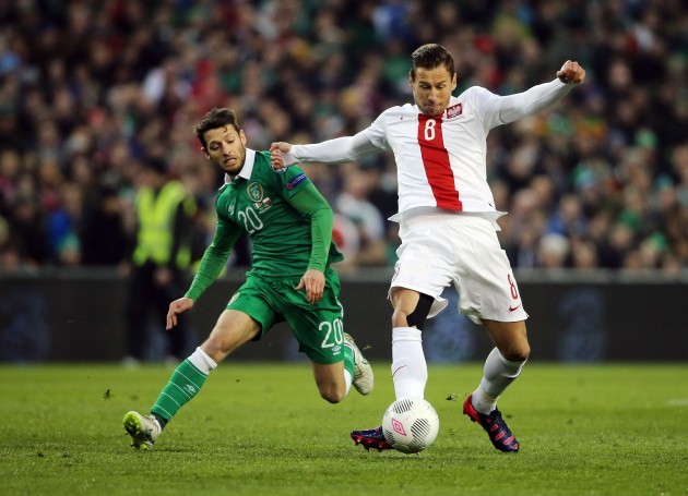 Soccer - UEFA Euro 2016 - Qualifying - Group D - Republic of Ireland v Poland - Aviva Stadium