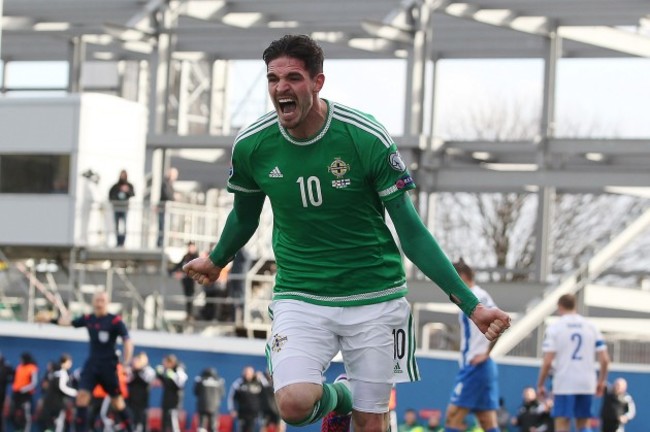 Kyle Lafferty celebrates scoring