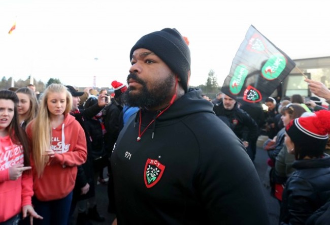 Mathieu Bastareaud arrives for the match