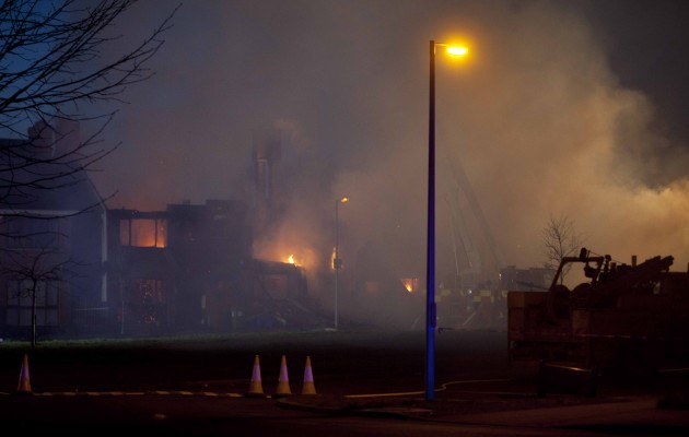 Dramatic scenes at a fire in Millfield