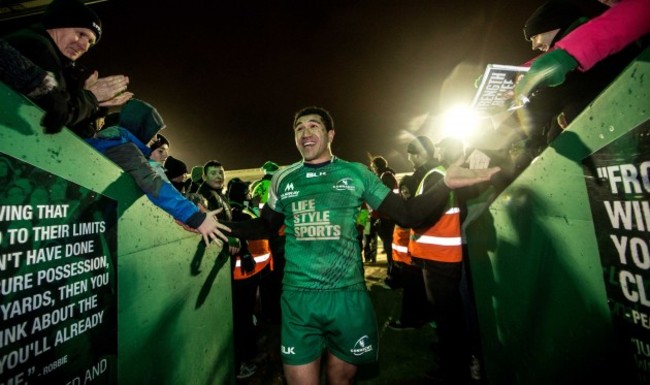 Mils Muliaina celebrates after the game