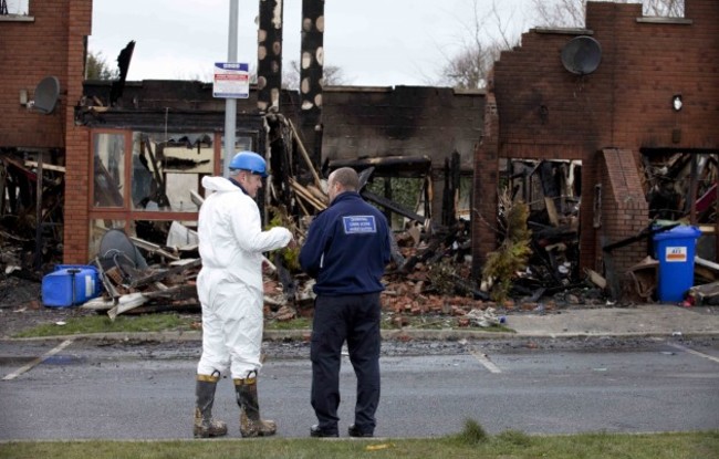 Newbridge Fire. The row of houses in Mil