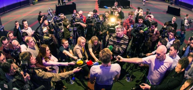 Conor McGregor speaking to the media