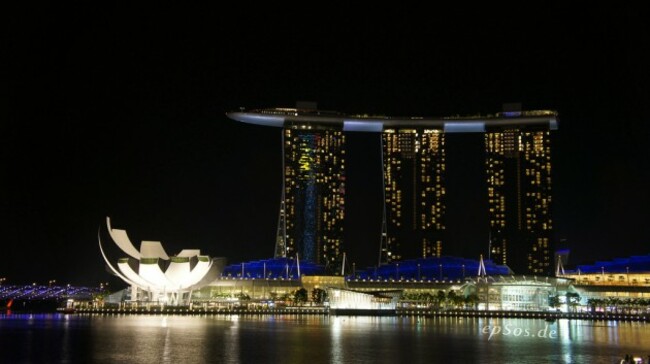 Ship hotel in Marina Bay of Singapore